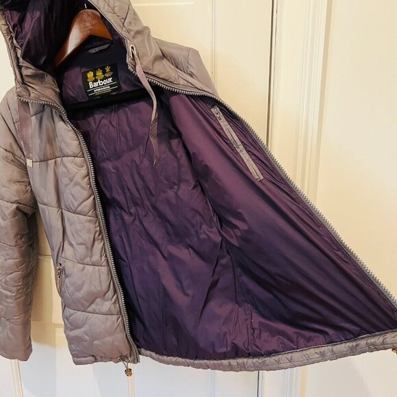 Barbour International Puffer Coat Jacket US Womens 4 - Picture 8 of 16